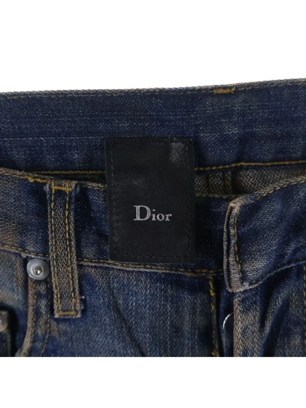 Dior Homme Rust Washed Denim Pants Red Indigo